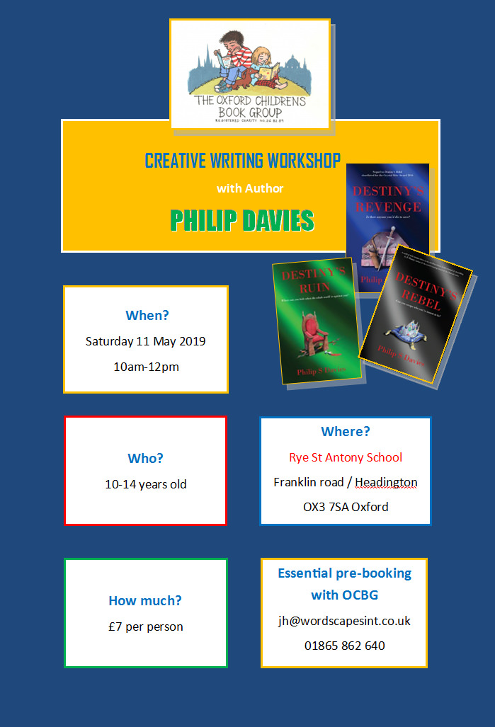 Philip Davies creative writing workshop poster