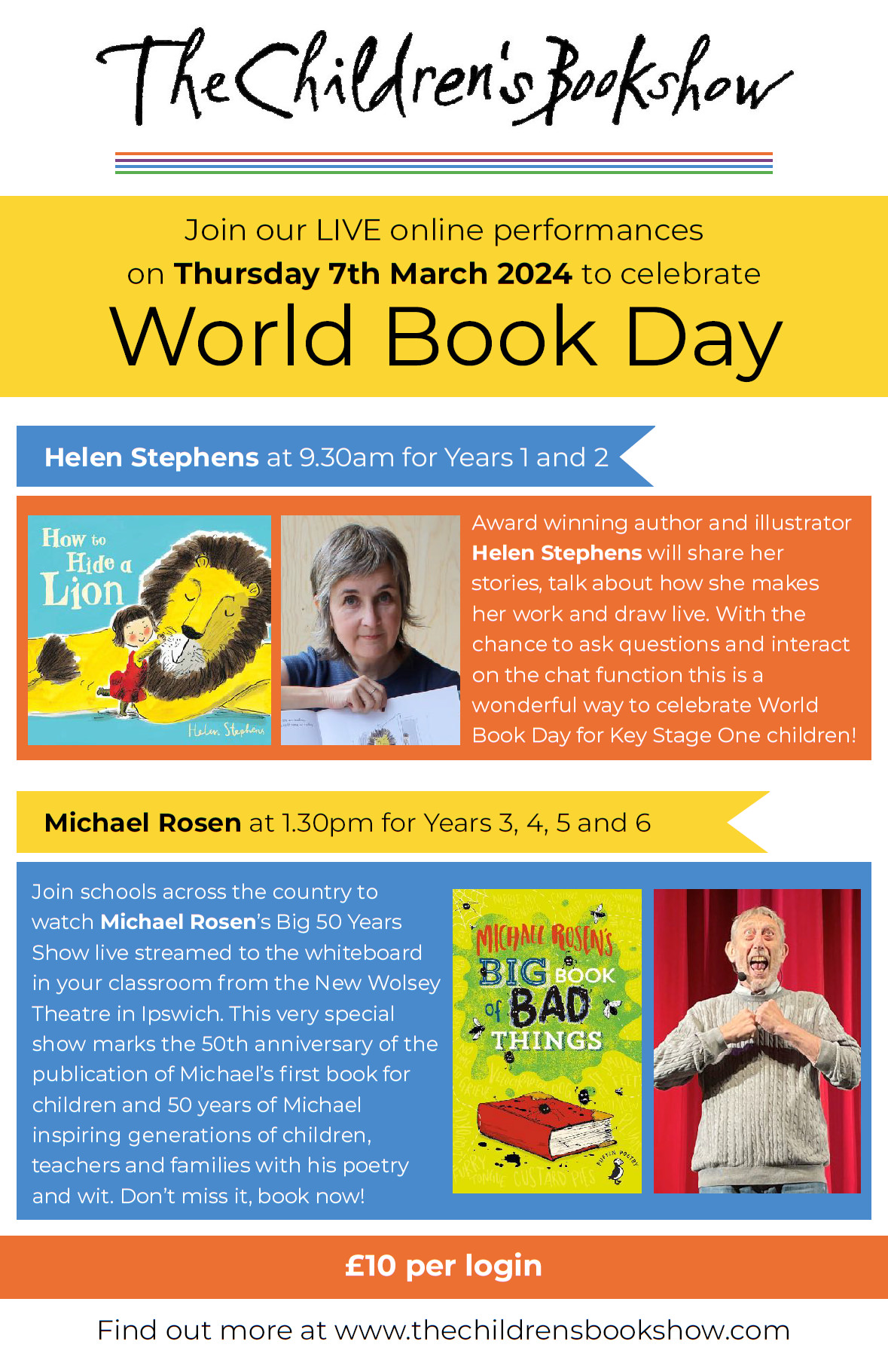 The Children's Bookshow 2024 WBD flyer